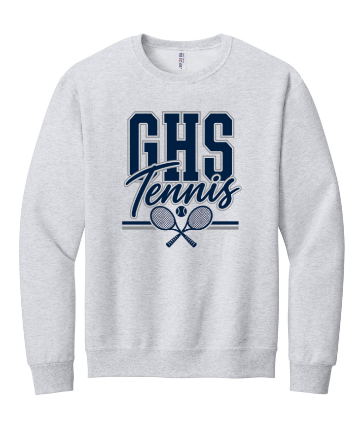 GHS TENNIS CREWNECK SWEATSHIRT IN ASH GREY