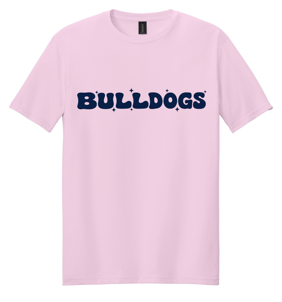RETRO BULLDOGS SHORT SLEEVE TEE IN PINK