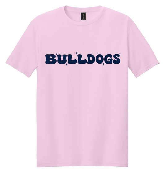 RETRO BULLDOGS SHORT SLEEVE TEE IN PINK