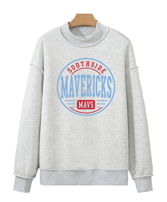 SOUTHSIDE MAVERICKS MOCK NECK SWEATSHIRT