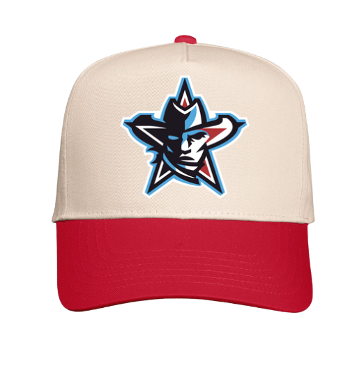 MAV LOGO ON A RED/ NATURAL HAT