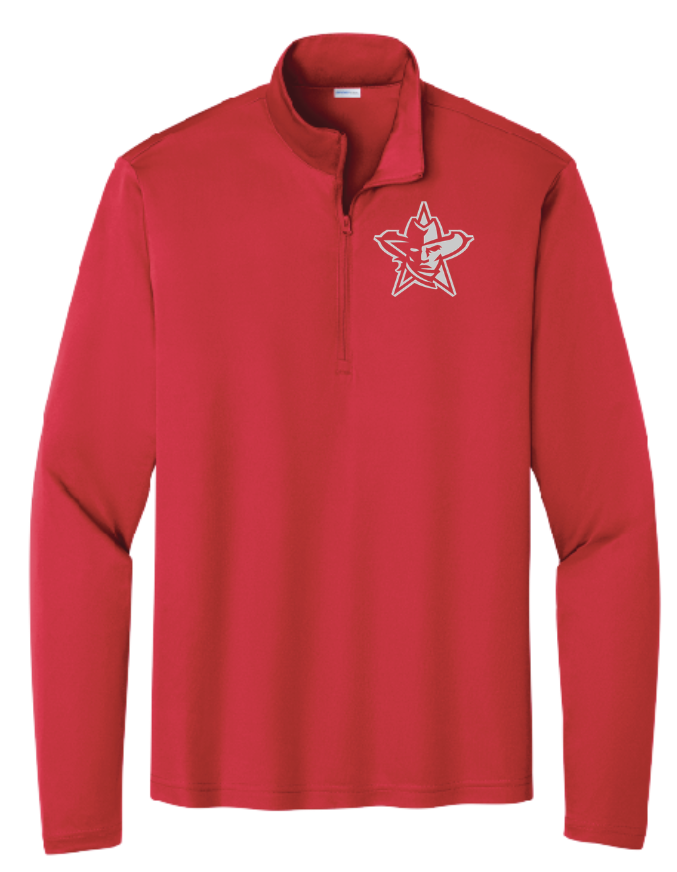 1/4 ZIP DRI FIT IN RED