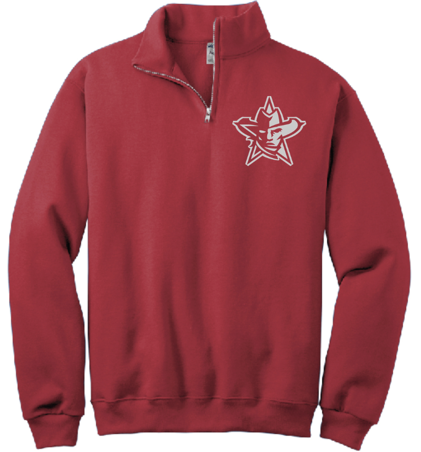 1/4 ZIP SWEATSHIRT IN RED