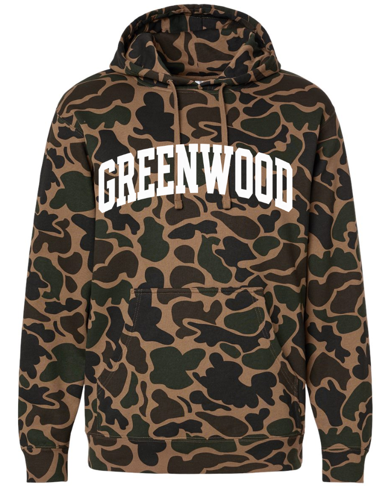 GREENWOOD DUCK CAMO HOODIE IN WHITE