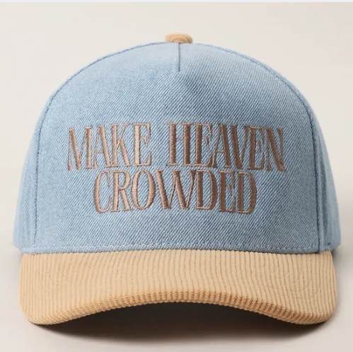 MAKE HEAVEN CROWDED DENIM CORDUROY TRUCKER HAT