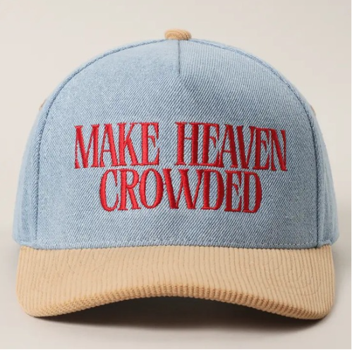 MAKE HEAVEN CROWDED DENIM CORDUROY TRUCKER HAT