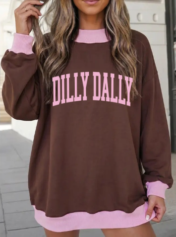 DILLY DALLY MOCK NECK SWEATSHIRT