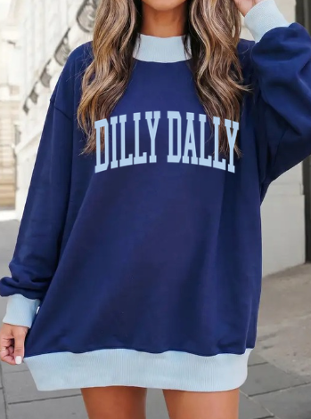 DILLY DALLY MOCK NECK SWEATSHIRT