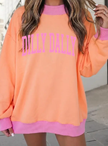 DILLY DALLY MOCK NECK SWEATSHIRT