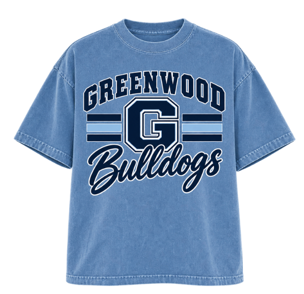 GREENWOOD BULLDOGS ON OVERSIZED TEES