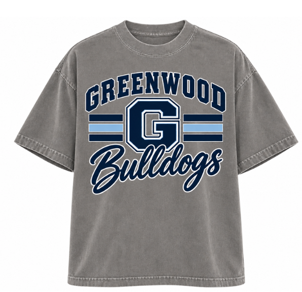 GREENWOOD BULLDOGS ON OVERSIZED TEES