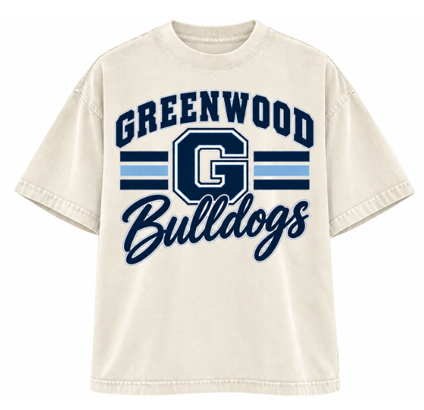 GREENWOOD BULLDOGS ON OVERSIZED TEES