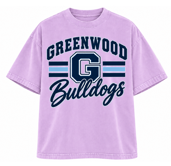 GREENWOOD BULLDOGS ON OVERSIZED TEES
