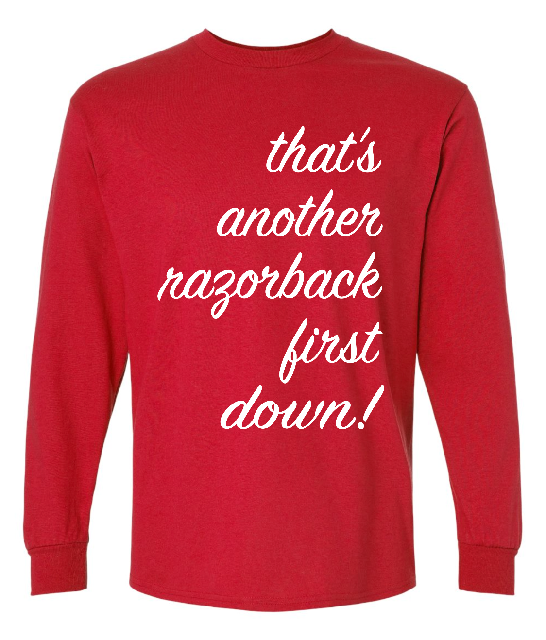 Red Arkansas First Down