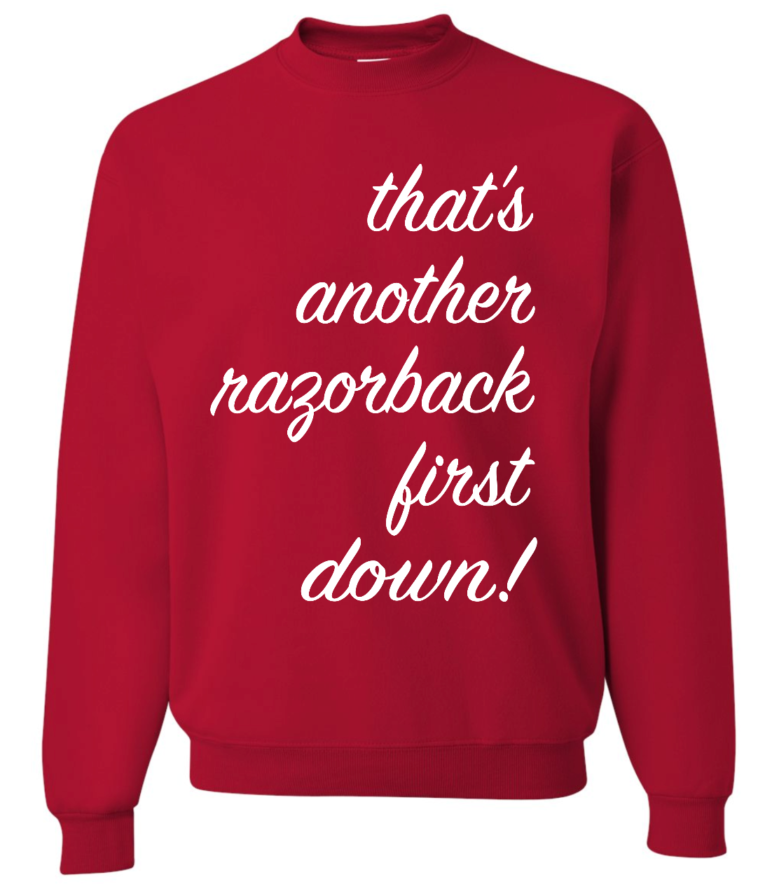 Red Arkansas First Down