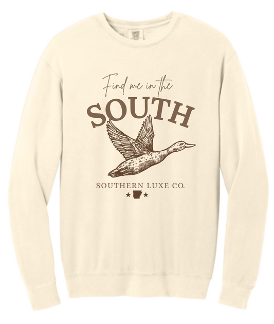 FIND ME IN THE SOUTH CREWNECK-IVORY