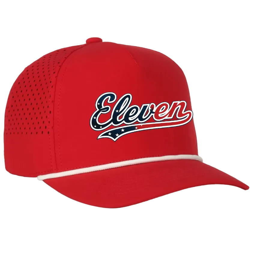 ELEVEN RED CORDED HAT