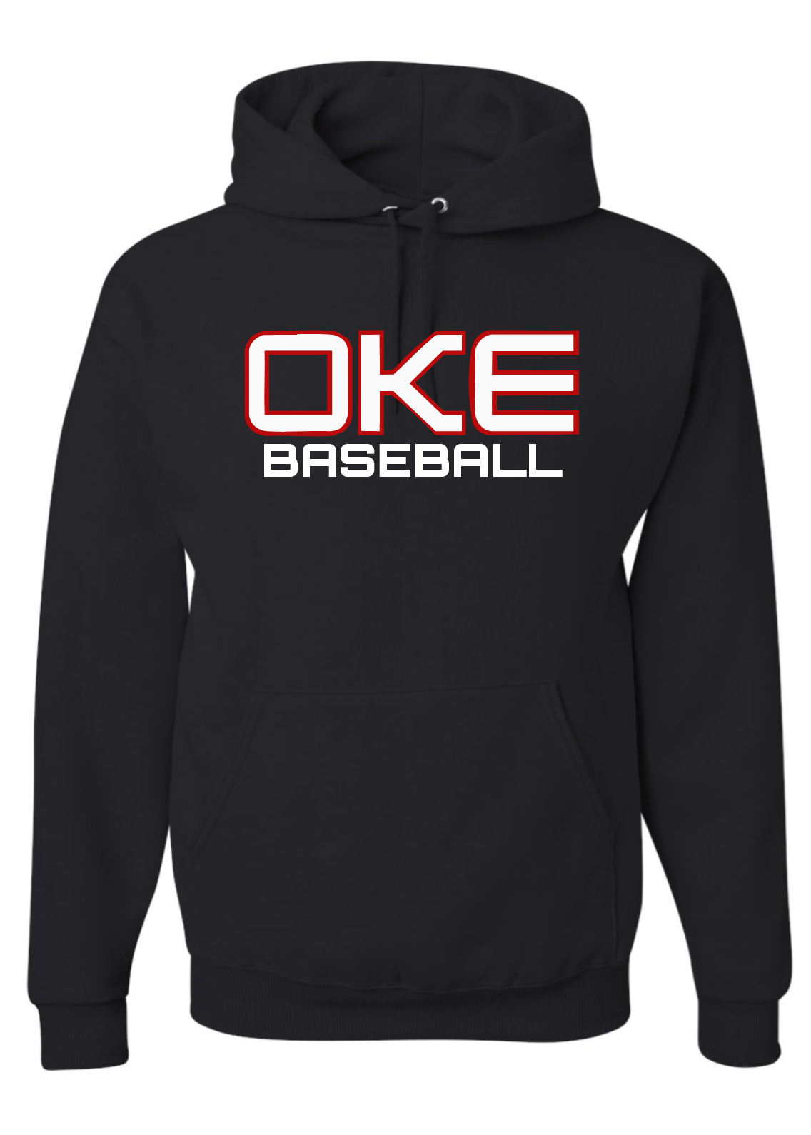 BLACK OKE BASEBALL HOODIE