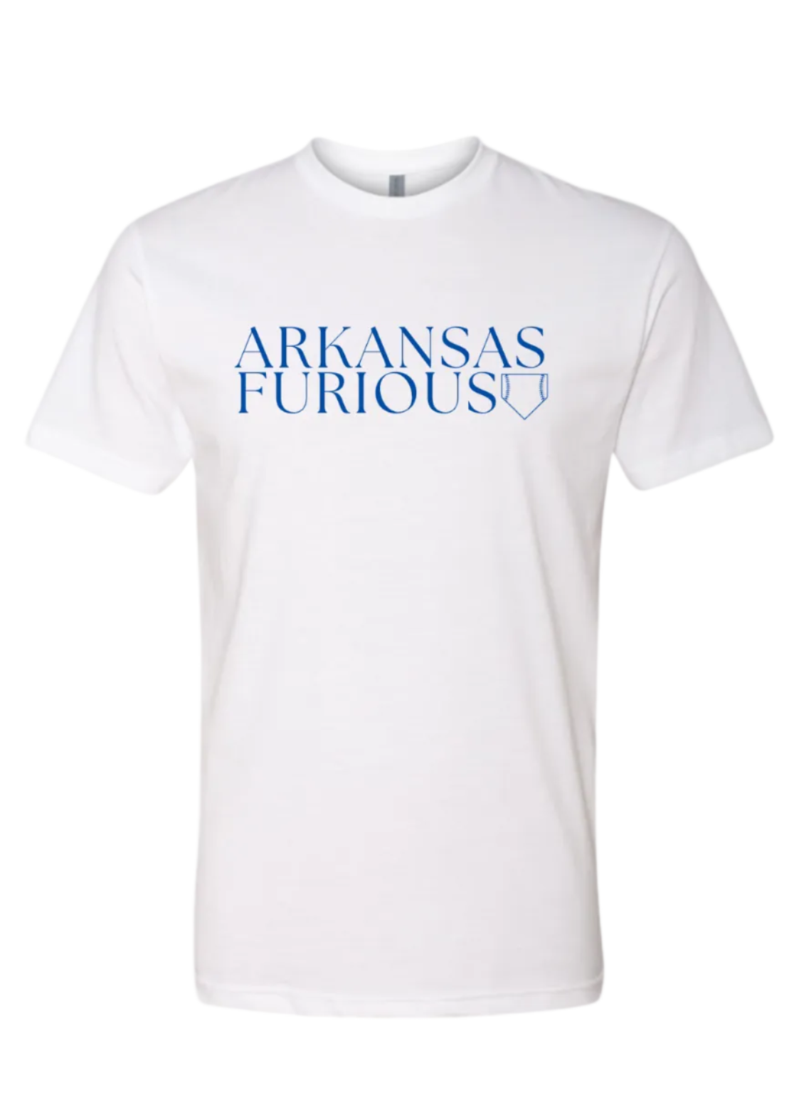 ARKANSAS FURIOUS SHORT SLEEVE TEE IN WHITE