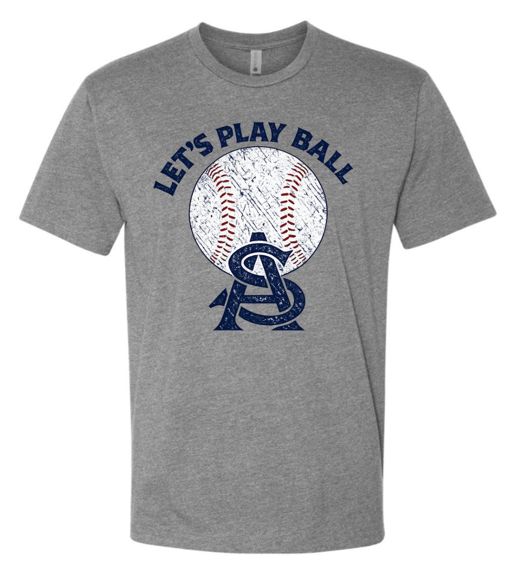 COTTON LETS PLAY BALL SHORT SLEEVE TEE IN GREY