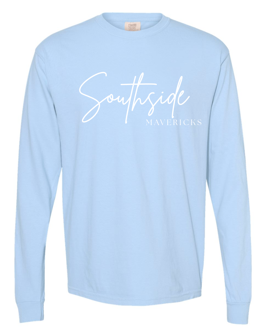 SWEET BLUE SOUTHSIDE PREMIUM GARMENT-DYED SHORT AND LONG TEE