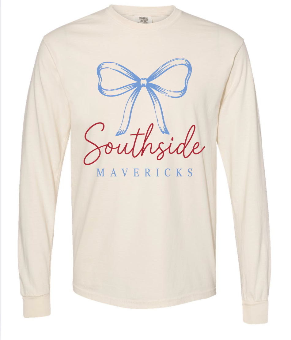 BOW SWEATSHIRT OR TEE ON PREMIUM GARMENT APPAREL