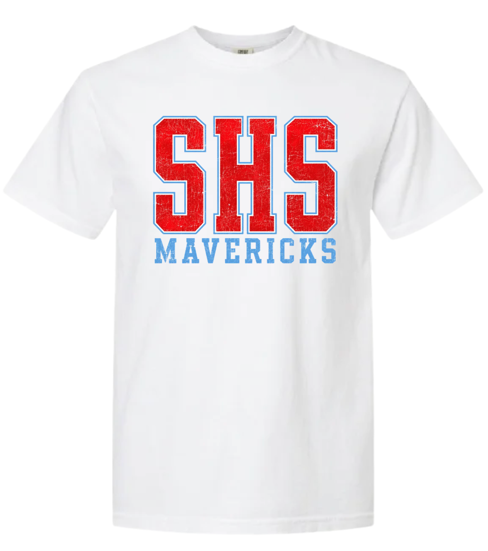 WHITE PREMIUM GARMENT-DYED SHS TEE