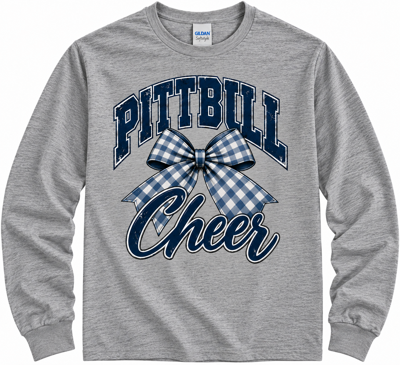 PITTBULL GINGHAM CHEER SOFTSTYLE TEE/SWEATSHIRT